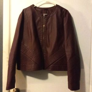 Faux leather moto jacket New York & Company Size XL